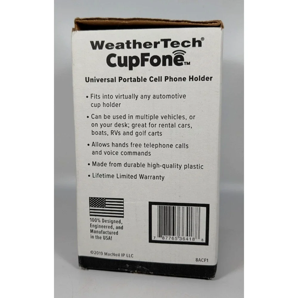 WeatherTech CupFone Universal Portable Cell Phone Holder For Cars Boats RV's